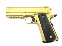 Galaxy G25 K Warrior Full Scale Metal pistol With Rail Gold