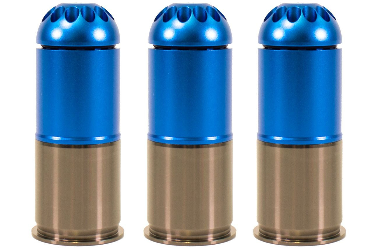 Nuprol 40mm Gas Grenade 120 Round in Blue (3 pack) - bbguns4less