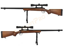 Well MB07 Sniper Rifle with Scope & Bipod in Wood  Finish