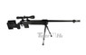 Well MB4416 Airsoft Sniper Rifle with scope & bipod in Black