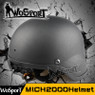 Wo Sport MICH 2000 Combat Airsoft Helmet in Black