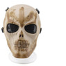 Wo Sport Skull Plastic Mask V1 (Round Mesh) Dried Bone