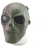 Wo Sport Skull Plastic Mask V1 (Round Mesh) in New Green