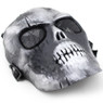 Wo Sport Skull Plastic Mask V1 (Round Mesh) in silver and  Black