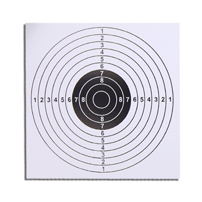 14 cm paper target in white for airguns 