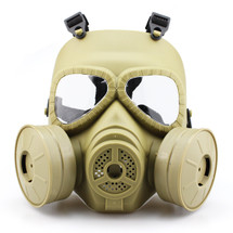 WoSport Air Filtration Gas Mask with Twin Fans in Tan