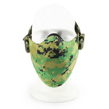 Wosport Half Face Brave Airsoft Mask in AOR2 Camo