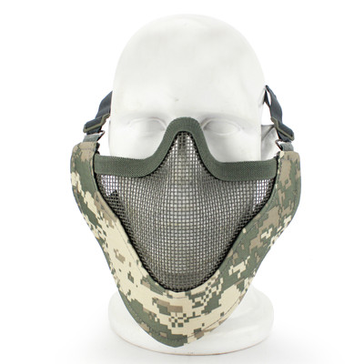 Wosport Half Face V-Master Airsoft Mask in ACU Camo