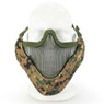 Wosport Half Face V-Master Airsoft Mask in Digital Woodland