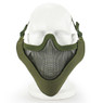 Wosport Half Face V-Master Airsoft Mask in Olive Drab