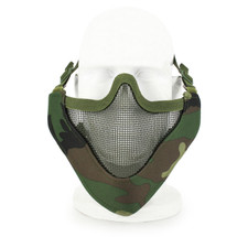 Wosport Half Face V-Master Airsoft Mask in WoodLand