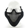 Wosport Half Face V-Master Airsoft Mask in Black