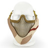 Wosport Half Face V-Master Airsoft Mask in Three Desert Camo