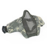 Wosport Half Face WST Steel Mesh Airsoft Mask in ACU Camo