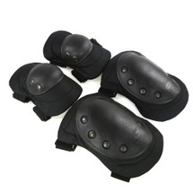 Wosport Tactical Elbow & Knee Pad Set in Black (PA-04)