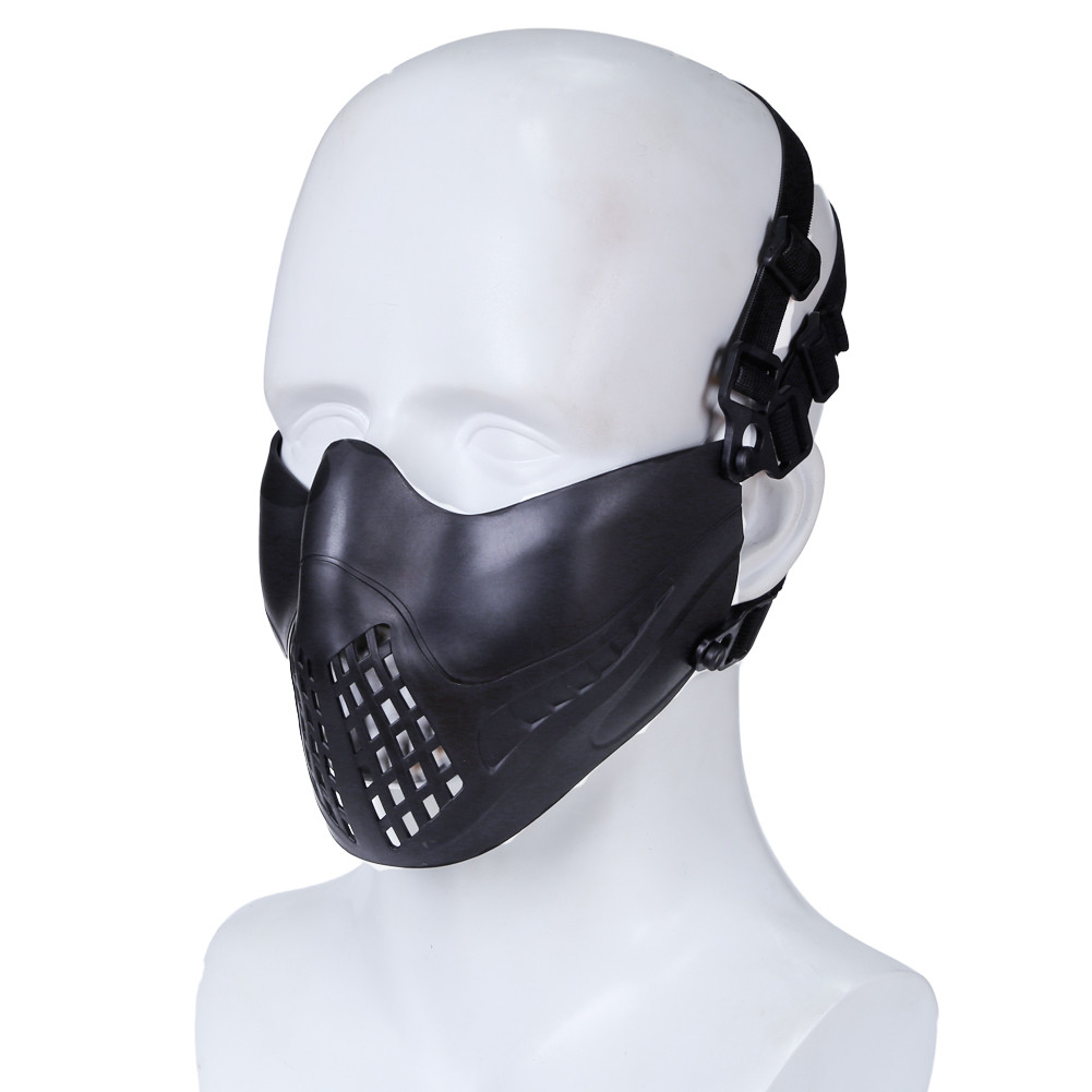 Wo Sport Half Face Pilot Airsoft Mask V3 in Black bbguns4less