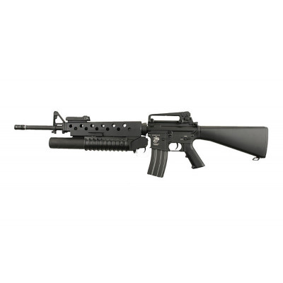 E&C M16 A3 AEG with M203 Grenade Launcher in Black (EC-702)