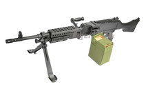 JG Works Metal M240 Medium Support Gun AEG in Black