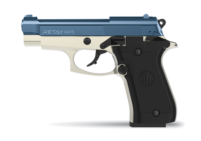 Retay Mod84-FS "Cheetah" 9MM Blank Firing Pistol in Satin & Blue