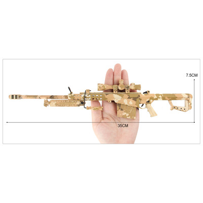Barrett M82A1 .50 Cal Metal Die Cast Toy Sniper Replica 3:1 scale in Desert Camo 