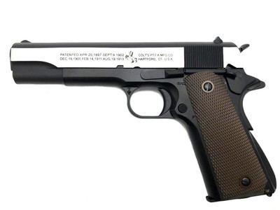 Army Armament R31-Y M1911 Replica GBB Full Metal in Black/Silver 