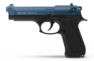 Retay Mod 92 - 9MM Blank Firing Pistol in Blue & Black