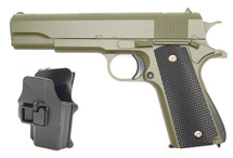 Galaxy G13H Full Metal BB Gun in Green with Holster