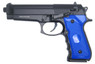 Double Eagle M296 Spring powered M92 Metal Pistol in blue
