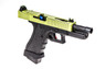 Vorsk EU18 Gas Blowback Pistol in Black With Green Top Slide