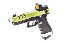 RAVEN EU17 BDS Gas Blowback Pistol - Green Top Slide & Red Dot Sight (VGP-01-12-BDS)