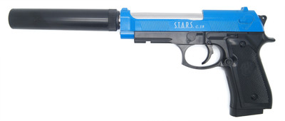 CYMA C19+ - Replica M92 - Metal Top Slide & Silencer in Blue