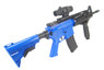 Rear angled view of the Well D2810 M4 Fully Auto Electric BB Gun in Blue