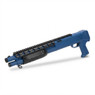 Side profile of the Double Eagle M309 Pump Action Shotgun in Blue on a white background.