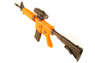 Top-down angle view of the Well D92 - M16 Carbine Fully automatic BB gun in Orange.