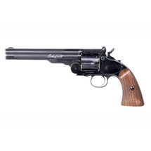 ASG Schofield 6" Airsoft Revolver in Black With Wooden Grip