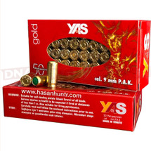 YAS Gold 9mm Shootings Blanks - pack of 50