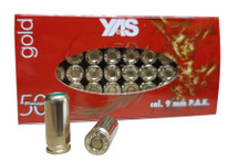 YAS Gold 9mm Shootings Blanks - pack of 50