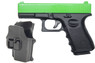 Galaxy G15H Full Metal Pistol with Holster in Radioactive Green