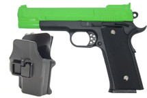 Galaxy G20H Full Metal M945 pistol in Radioactive Green with holster