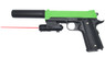 Galaxy G25A Kimber Pistol - Laser & Silencer in Radioactive Green
