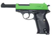 Galaxy G21 Full Metal Walther P38 BBGun in Radioactive Green