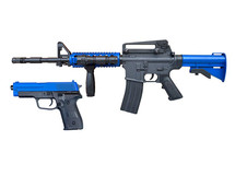 Vigor 9903 M4 Rifle & M1911 Pistol Combo Pack in Blue