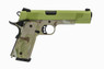 Raven M1911 MEU Gas Blowback Pistol in Camo with Green Top Slide