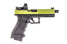 Vorsk EU17 Tactical Gas Blowback Pistol With Sight & Green Top Slide