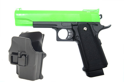 Galaxy G6H M1911 Full Metal Pistol with Holster in Radioactive Green