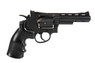 Well G296B Revolver 4" Co2 Metal Revolver in Black