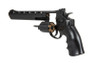 Well G296D Revolver 8" Co2 Metal Revolver in Black