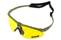 Nuprol Battle Pro Safety Glasses Green Frame with Yellow Lenses (6042-GNYE-OPT)
