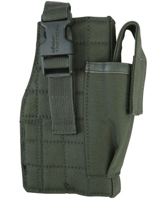 Kombat UK - Molle Pistol Holster with Mag Pouch in Olive Green