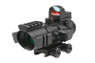 Theta Optics Rhino illuminated 4X32 Scope with Micro Red Dot Sight